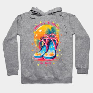 "Beach Bound Booties | "Christmas in July" Flip Flop T-Shirt Hoodie